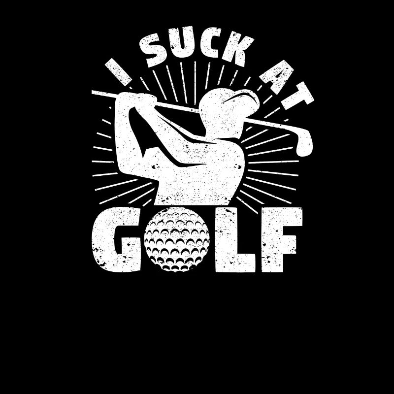 I Suck At Golf Ball Player Funny Golfing Fan