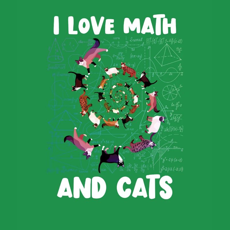 Math Kitty Cat J’adore maths et chats mathématiques