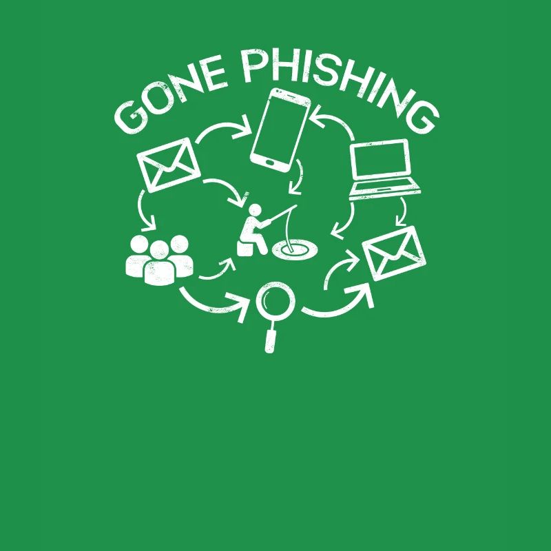 Gone Phishing Funny Computer Cybersecurity -