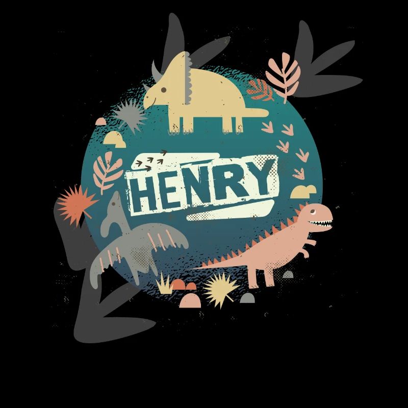 HENRY - Schöner Jungen Name mit süßen Dinosaurier