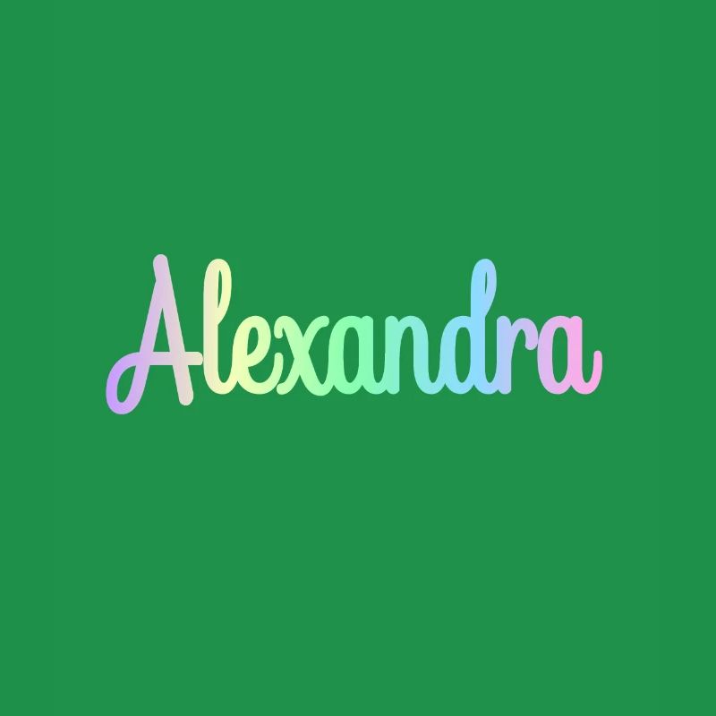 ALEXANDRA Rainbow Cursive minimaliste