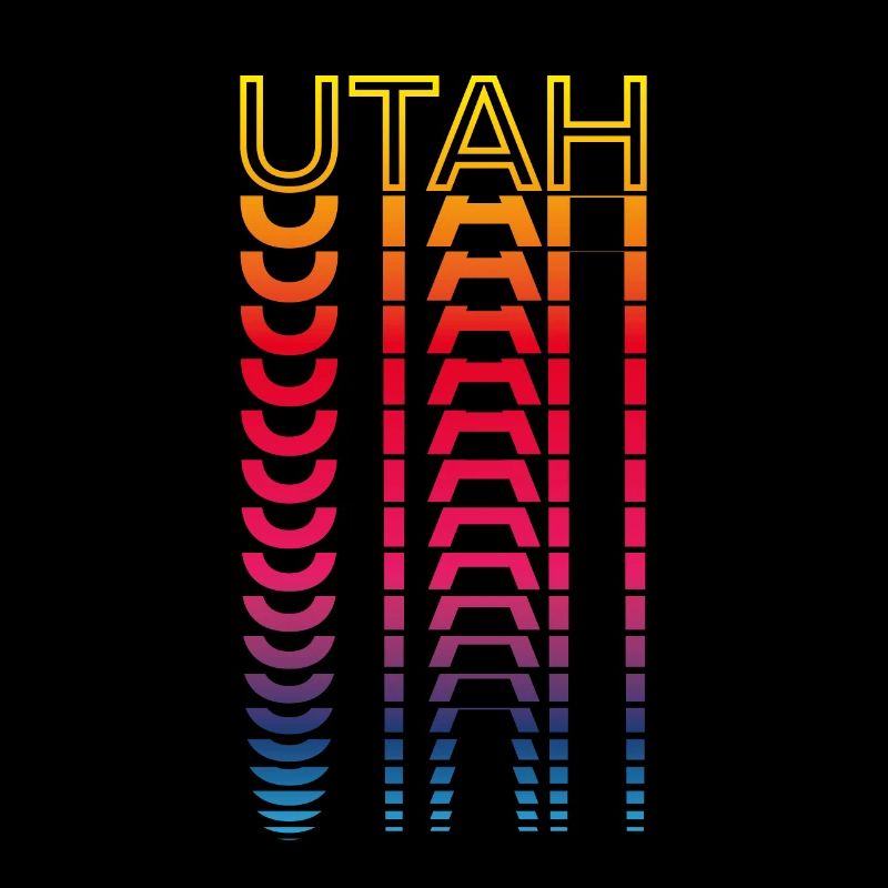 Retro Nostalgic USA État - Rainbow Utah