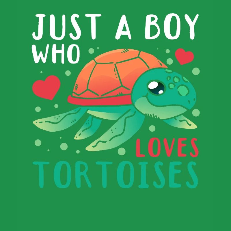 Nur ein Junge, der Schildkröten liebt