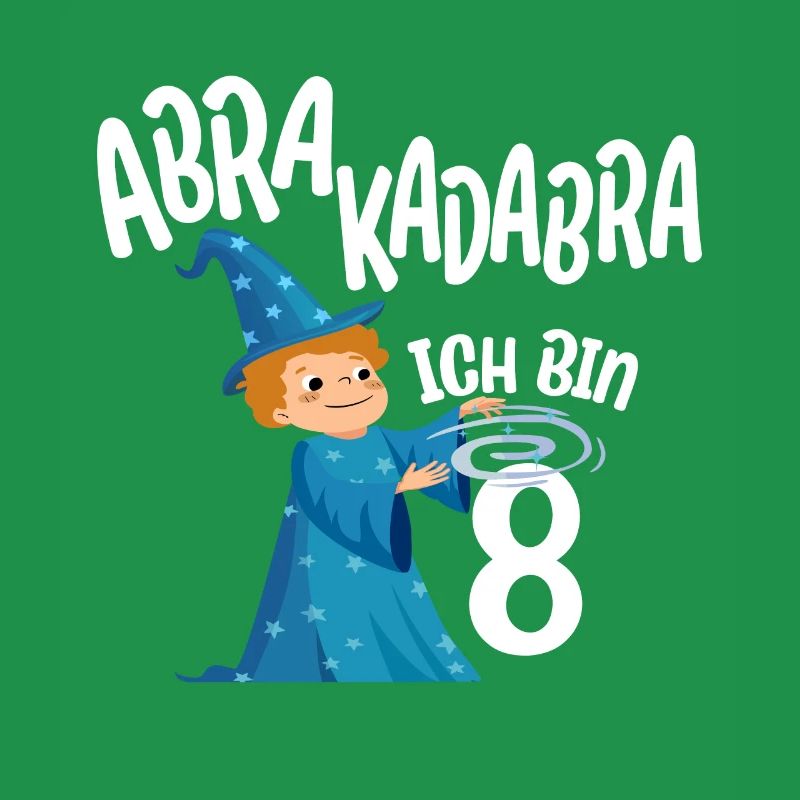 Magier Geburtstagsmotiv 8 Jahre Jungen Geschenk