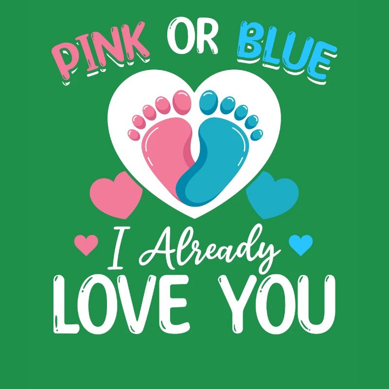 Rosa oder Blau Ich liebe dich schon Neugeborenes