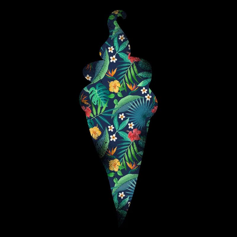 Crème glacée Fleur florale tropicale