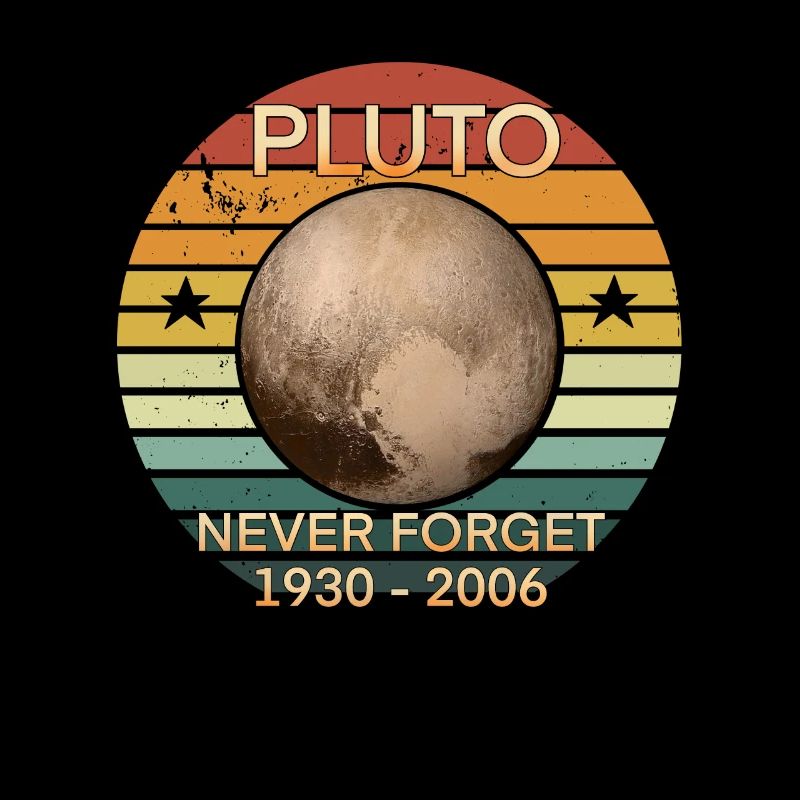 N’oubliez jamais Pluto Retro Style Funny Space,