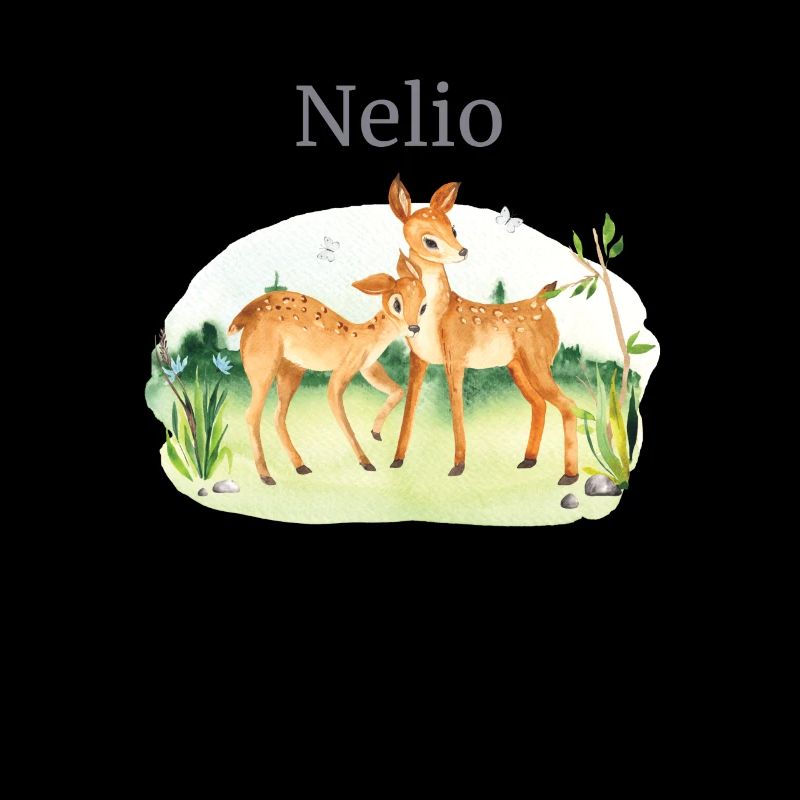 Forêt Animaux Cerf Fleurs Nom Nelio