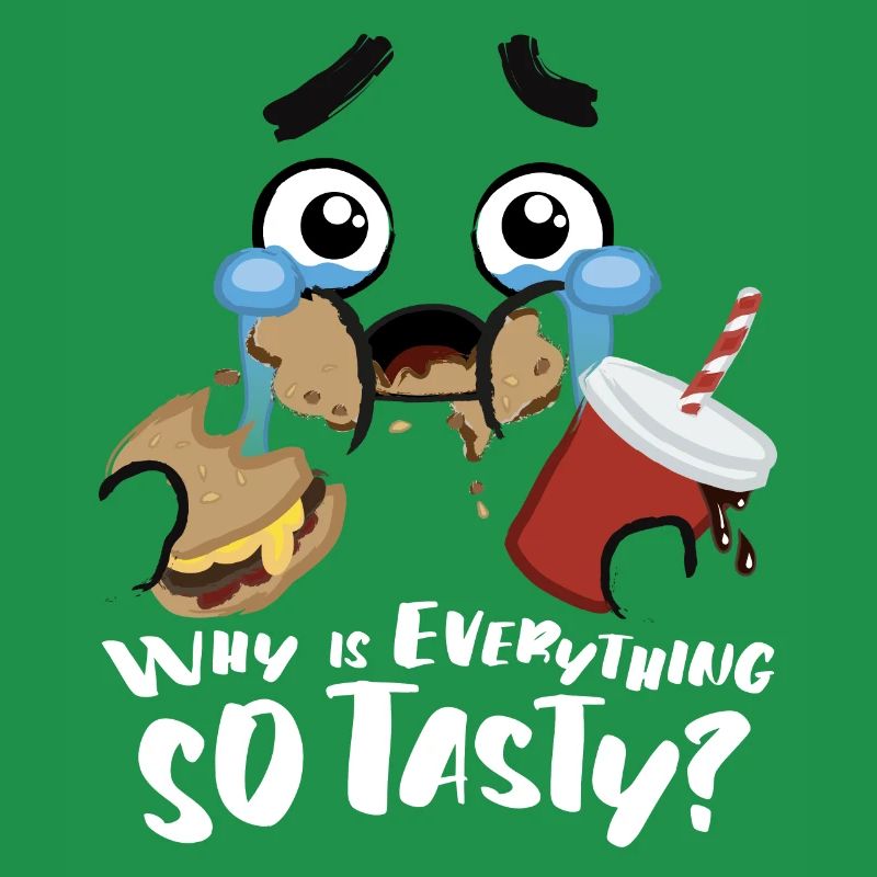 Face & Slogan Design why is everything so tasty