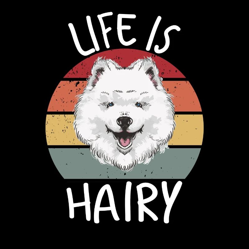Conception de chien poilu