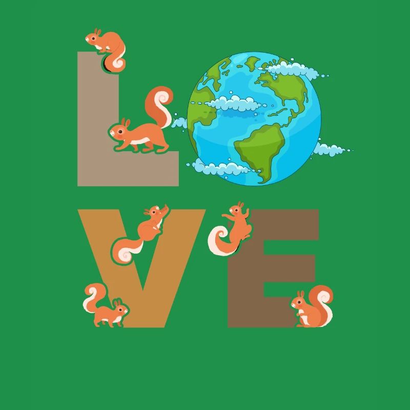Eichhörnchen Love Squirrel Süße Eichhörnchen