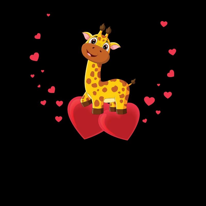 Nice giraffe With hearts
