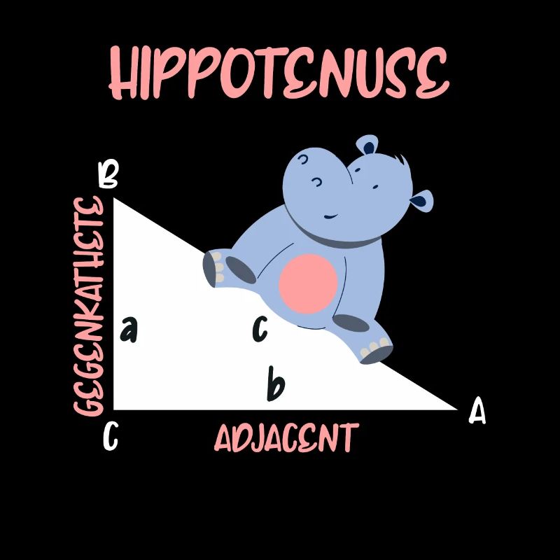 Mathematician Hippotenuse Hippo Triangle