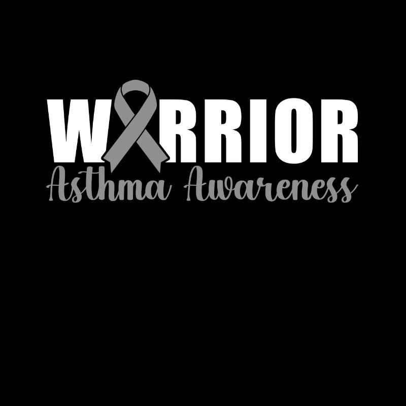 Asthma Awareness Warrior Gray Ribbon