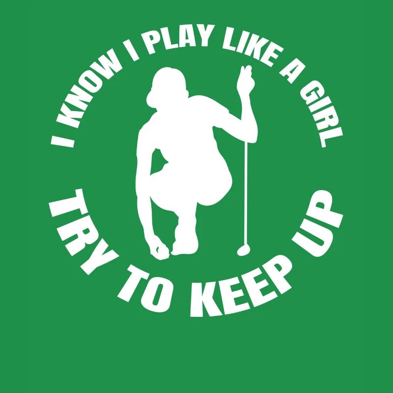 Golf Golfball Mädchen Golfspielerin Golfschläger