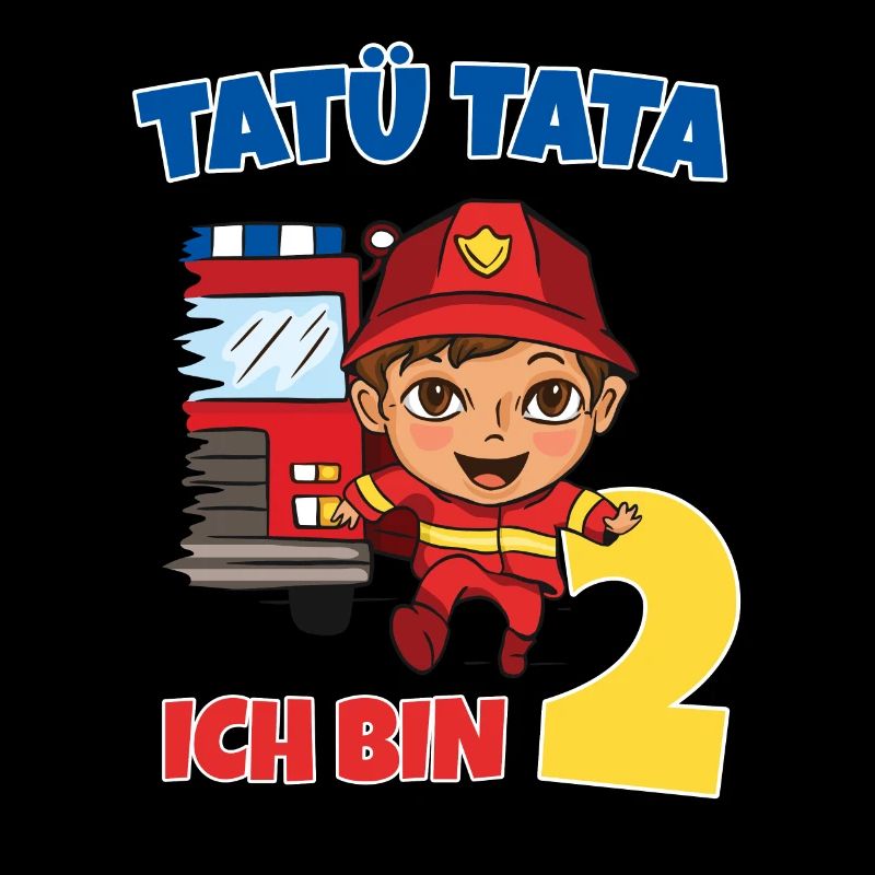 Ich bin 2 Feuerwehr Geburtstagsshirt 2. Geburtstag