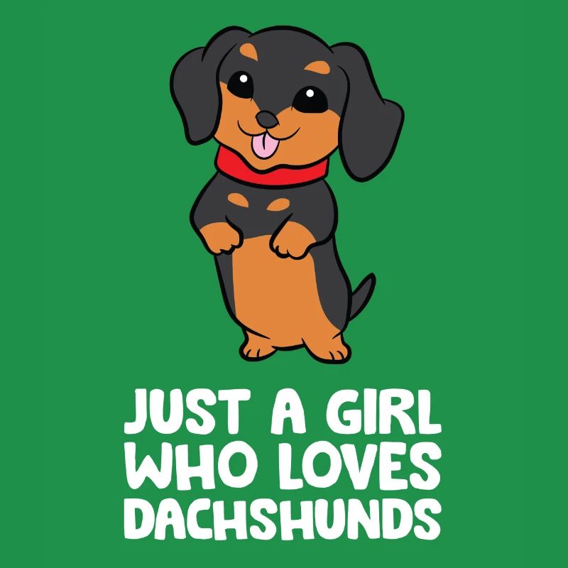 Nur ein Mädchen, das Dackel liebt