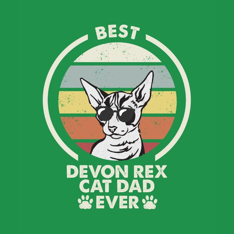 Cat Dad - Devon Rex Cat