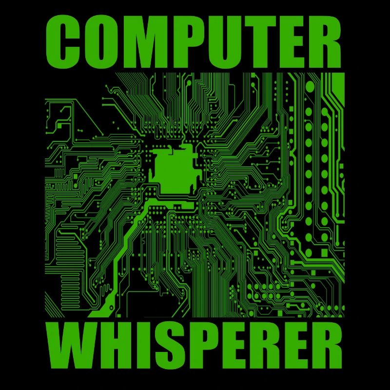 Computer whispering funny geek it technical