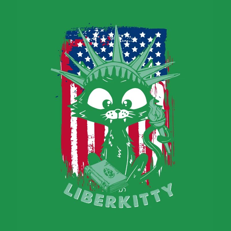 Chat Statue de la Liberté Liberkitty