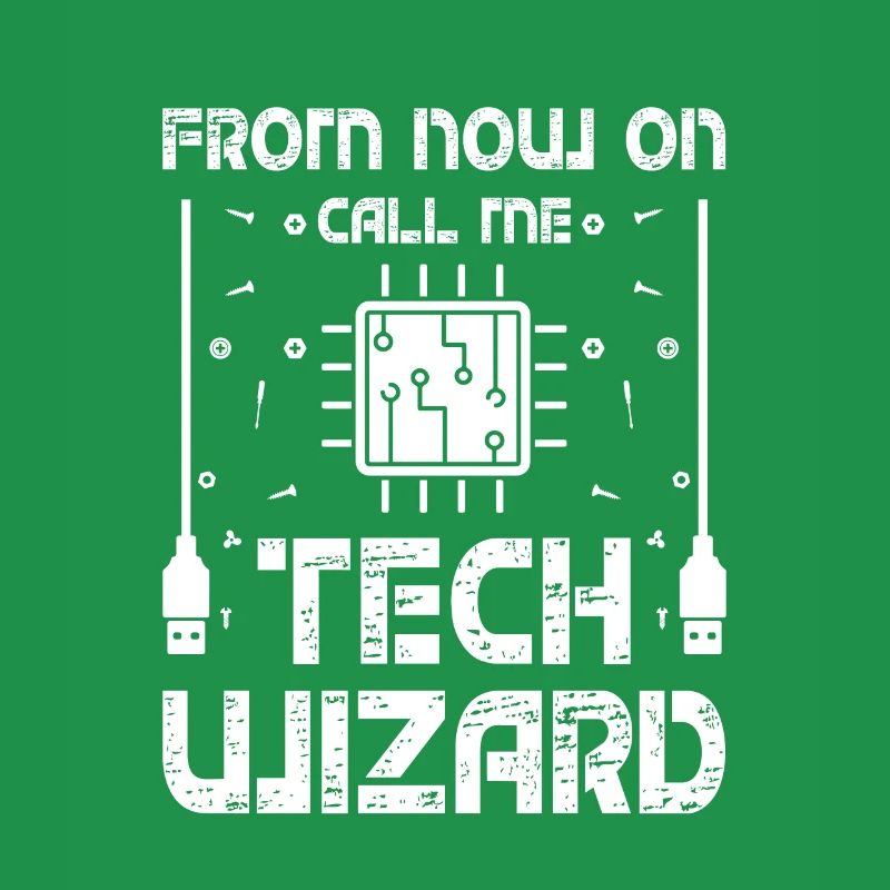 Call Me Tech Wizard Funny IT Support Computer