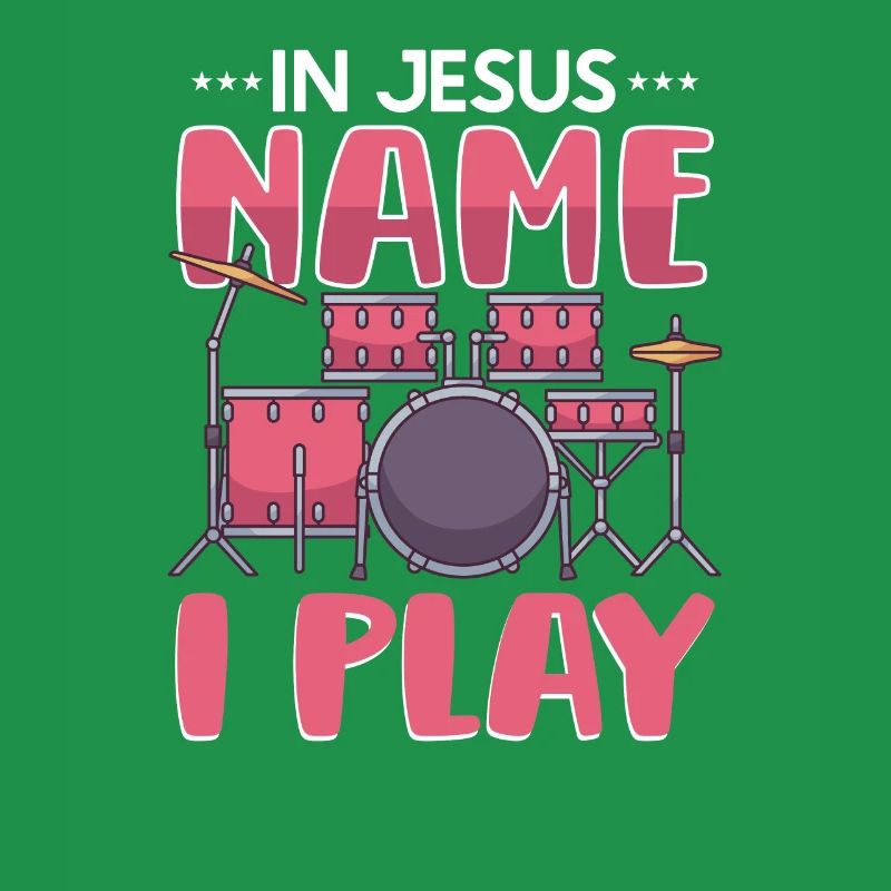 Drum Player Jesus Drum set Pick Jesus Drums Player