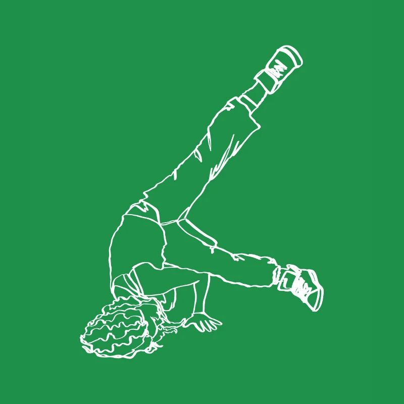 Breakdancing Breakdancer Break Dance Oneline Art