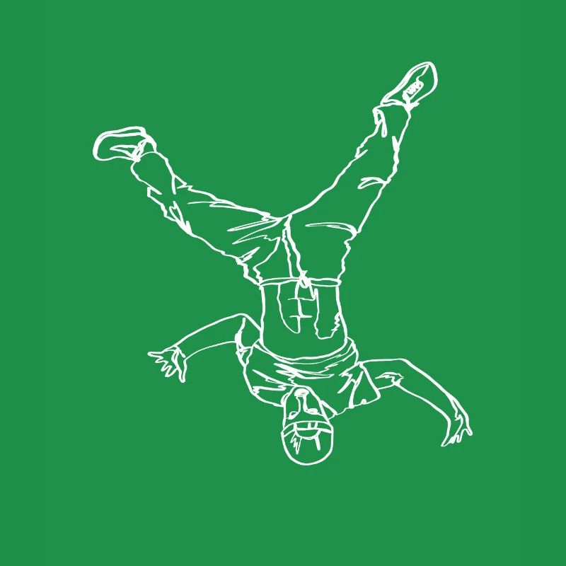 Breakdancing Breakdancer Break Dance Oneline Art