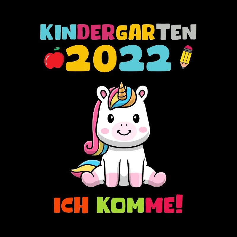 Kindergarten 2022 Ich Komme Kindergarten Einhorn