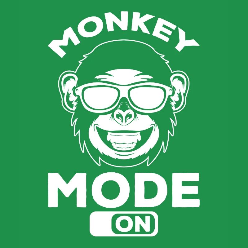 Monkey Mode On - Orangutan Monkey Funny Monkey