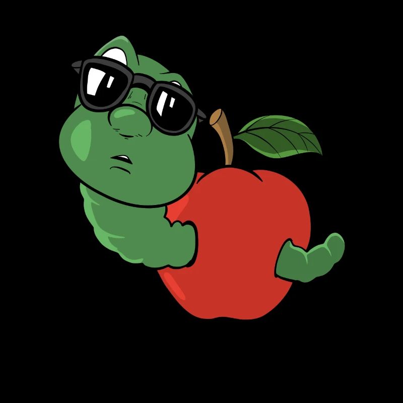 Ver mignon dans une pomme
