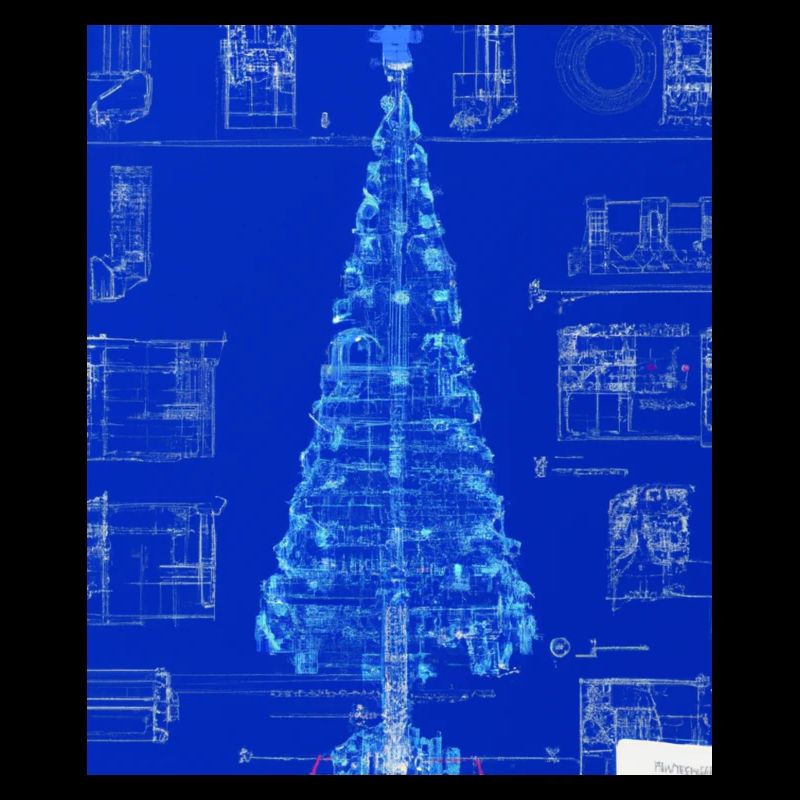 Christmas Christmas Tree Schematic Blueprint