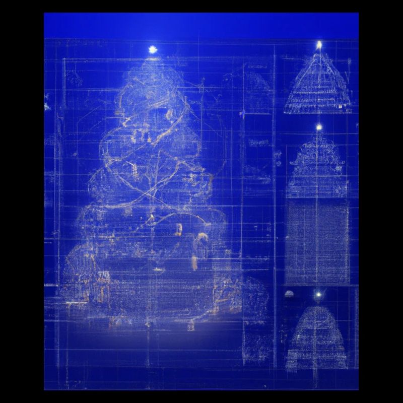 Christmas Christmas Tree Schematic Blueprint