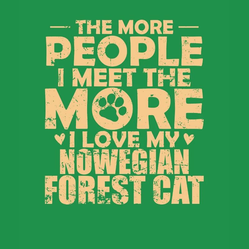 Moins de gens plus de chat forestier norvégien