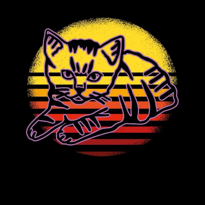 Chat graphique Retro Cat pour les propriétaires de chats