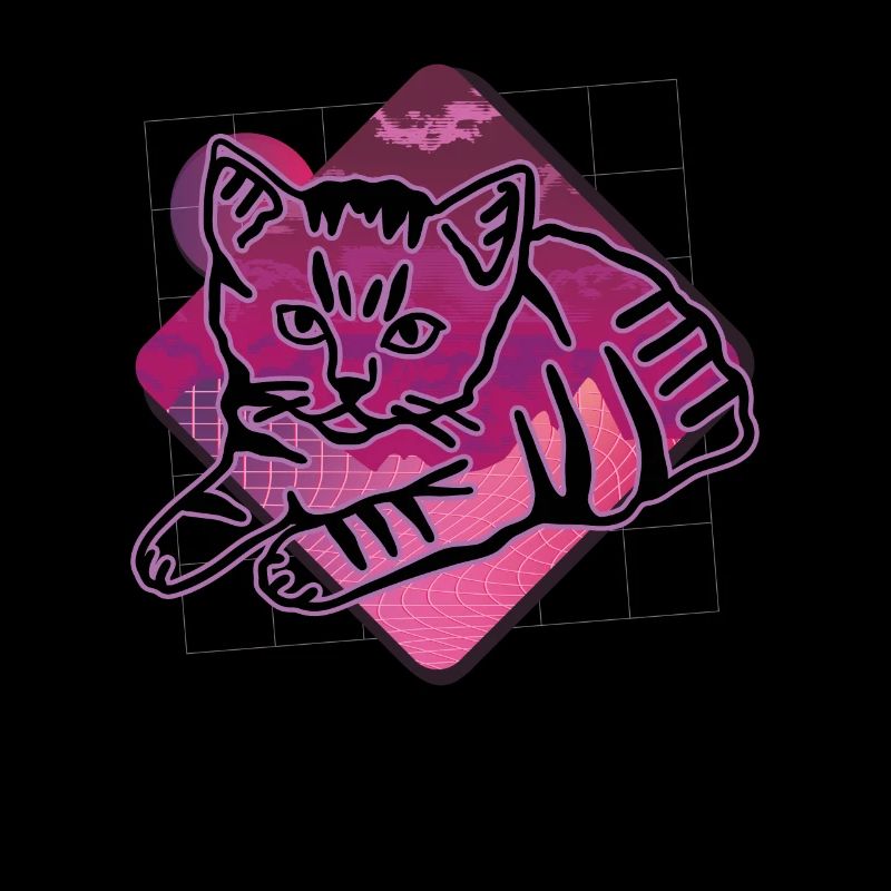 Chat graphique Retro Cat pour les propriétaires de chats