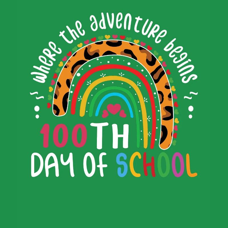 Leopard Rainbow 100e jour 100 jours d’école