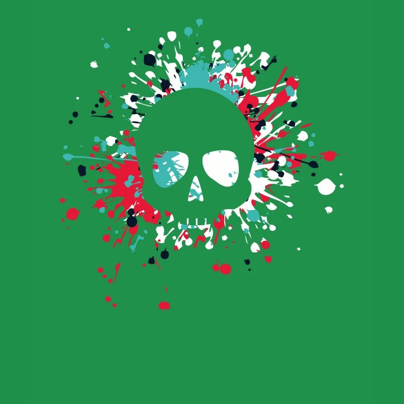 Éclaboussure de couleur de crâne d'Halloween