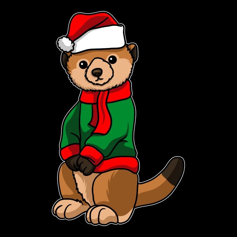 Erdmännchen mit Christmas Sweater