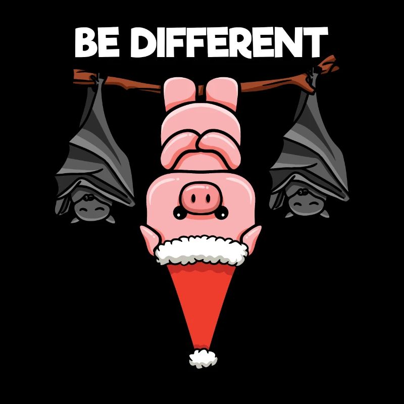 Be Different Schwein Fledermaus Weihnachtsmann