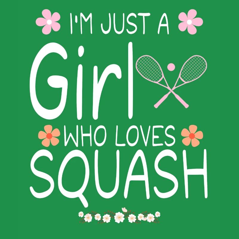 Ich bin nur ein Mädchen, das Squash liebt