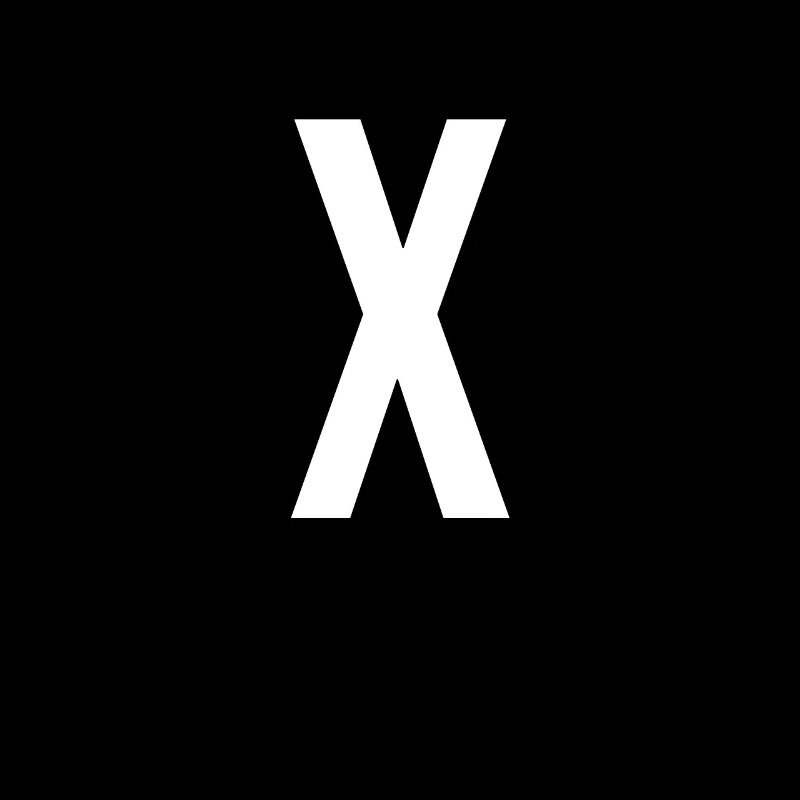 X-Buchstaben-Zahlen-Symbol Alphabet-Initiale