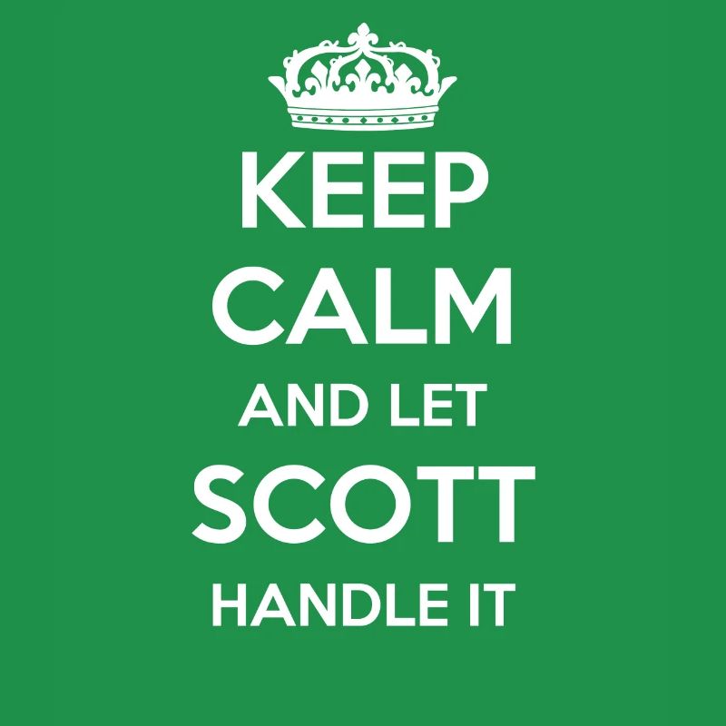 Keep Calm Handle It - Prénom Nom Funny Scott