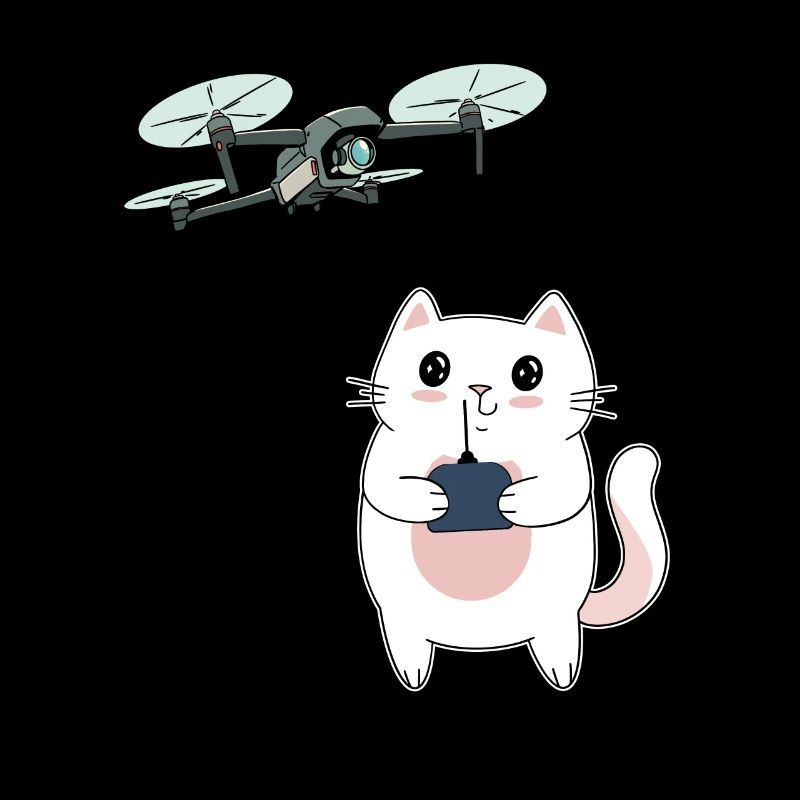 Quadcopter Drone Pilot Cat Drone Pilot