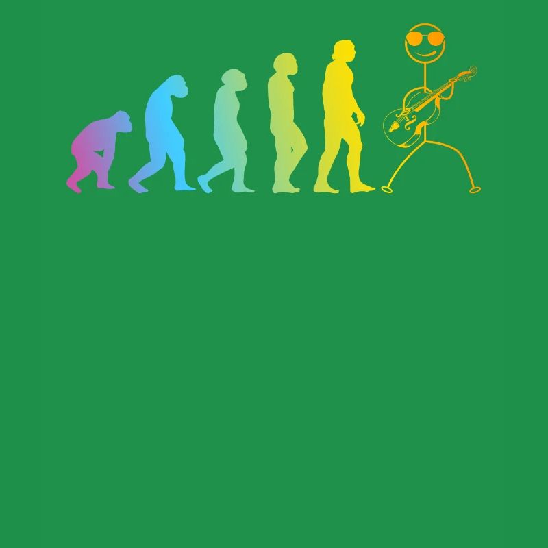 Double Bass Evolution Funny Stick Figure Double Ba