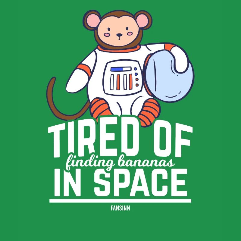 Monkey Moon Universe Space Astronaut