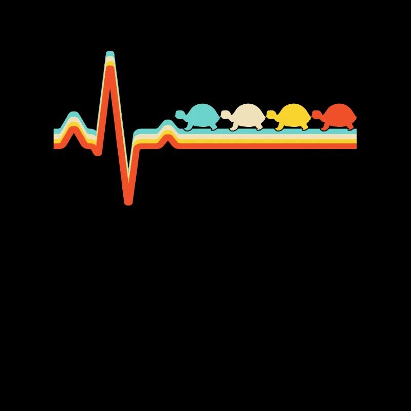 Turtle Retro Heartbeat