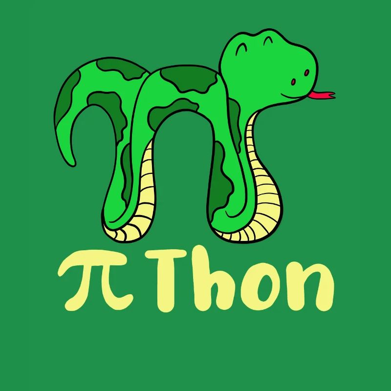 Lustige Schlange Pi Tag Mathe Python Wissenschaft Witz