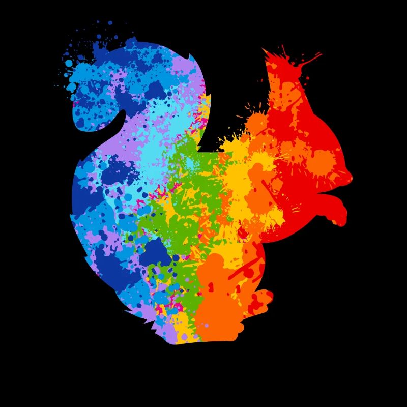 Écureuil éclabousseur de couleur Écureuil coloré