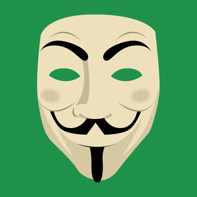 Mr. Anonymous Mask Computer Hacker